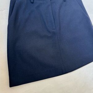 Navy Blue wool blend mini skirt